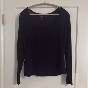 Anthropologie Classic Black Long Sleeve Tee